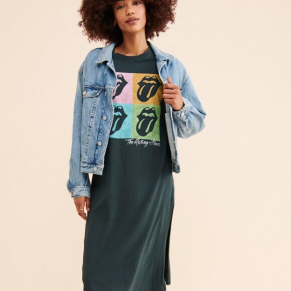Letluv x Anthropologie Rolling Stones T-Shirt Dress | Rare Sold Out Style | XS - Picture 2 of 10